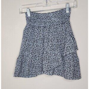 Whiteroom + cactus floral flowy ruffle mini skirt size S